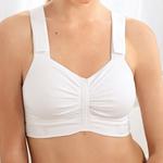 Style: 2161, Sizes: S,M,L,XL,2X
Specially designed for wear immediately after any type of breast surgery or while undergoing radiation treatments, including partial breast irradiation Seamless soft cotton garment features Velcro front closure and Velcro straps allowing for easy access