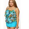 Spaghetti Stap Tankini with 3 layers in front (has adjustable straps) Waist length. Comes in sizes: 8-20 & 18W-32W